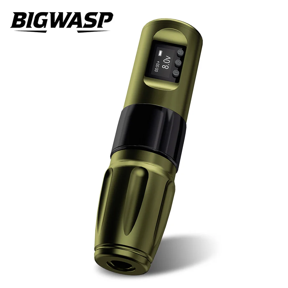 

BIGWASP New V81 Wireless Tattoo Machine LED Screen Display 1800mAh Battery Pen Rotary Permanent Makeup Machine For Tattoo Artist