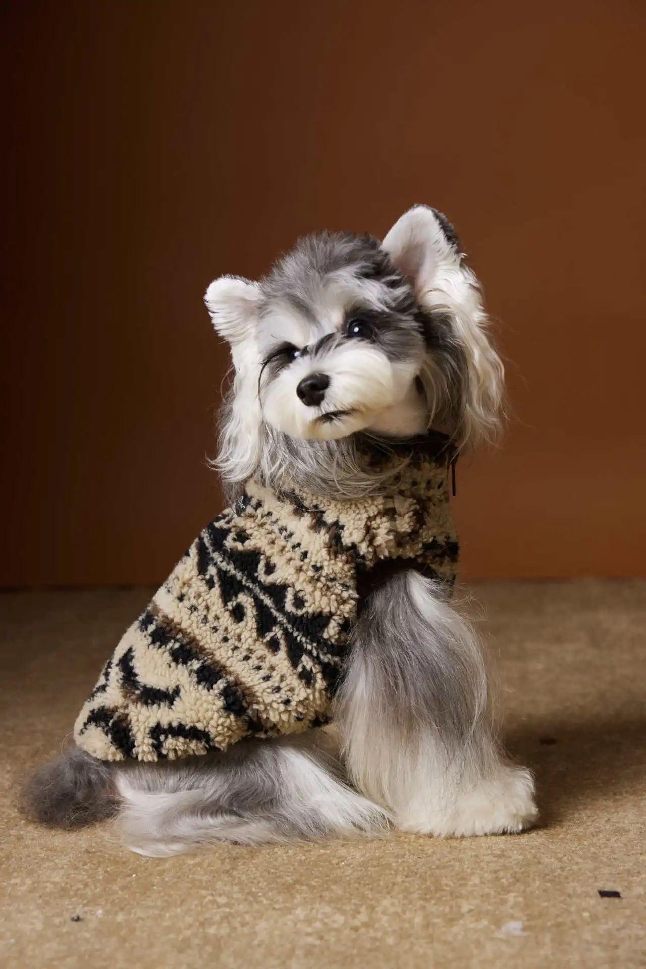 

Wild Style Fashion Trend Latin American Style Winter Pet Jacket Eco-Friendly Fur Plush Dog Coat