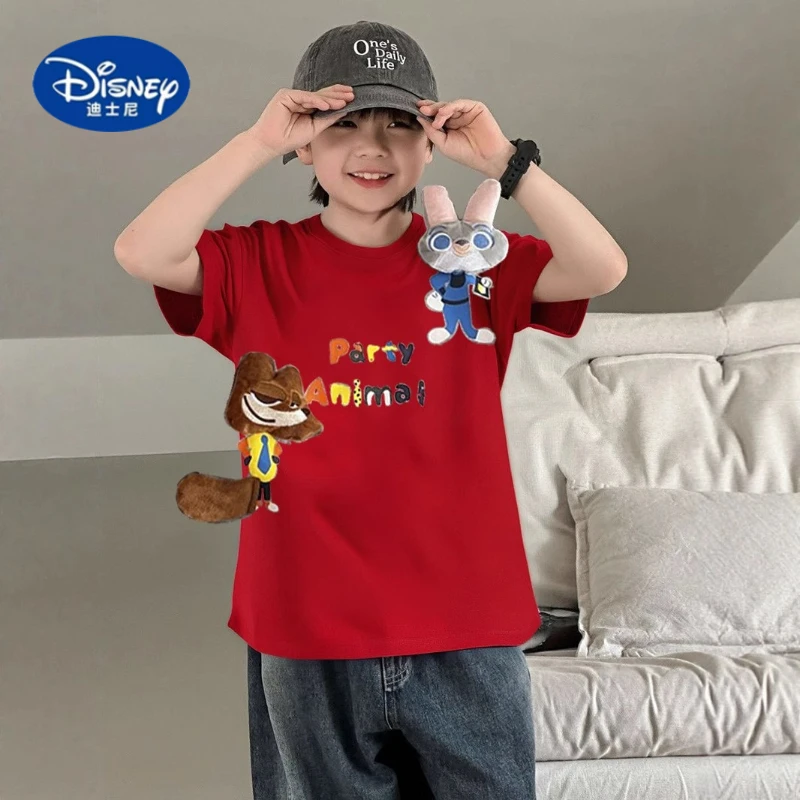 

Disney Kids' 3D Plush T-Shirt 2025 | Cartoon Character Cotton Tee for Boys & Girls, Summer Casual Top