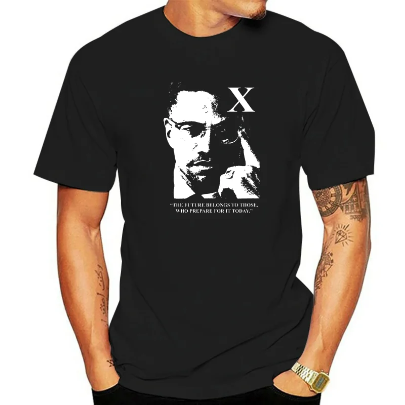 MALCOLM X T SHIRT CIVIL RIGHTS MOVEMENT AMERICA USA