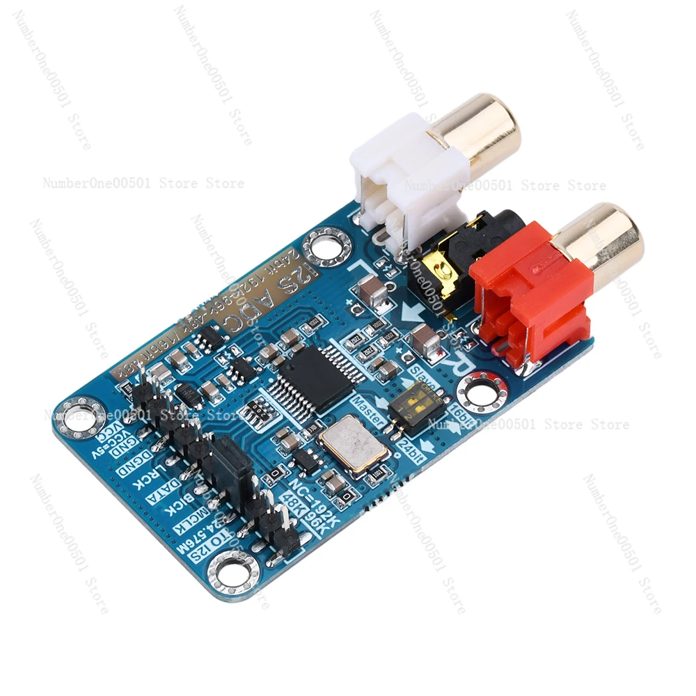 I2S ADC Audio I2S Acquisition Card Module Master-Slave Mode Development Board 24bit 192K 96K 48K