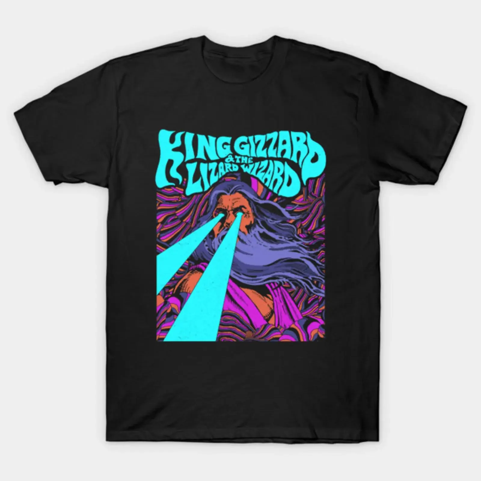 Psychedelic God King Gizzard Lizard Wizard T Shirt vintage Washed Stylish designer clothes Stretched Top For Everyday Wear