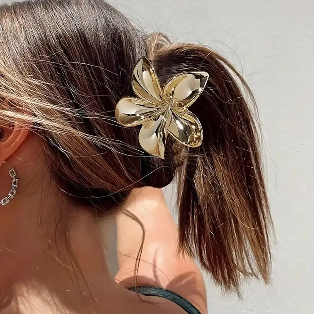 

Сладкие акриловые когти для волос с цветком франжипани, головные уборы, аксессуары для волос, захват для волос, зажим для конского хвоста, офис