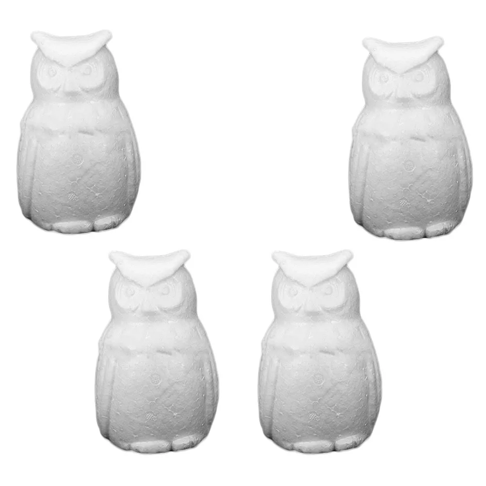 

4Pcs DIY Foam Owl Ornaments Lightweight Safe Unfinished Craft Kits for Children Hands-on Art Projects Home Desktop Decoration