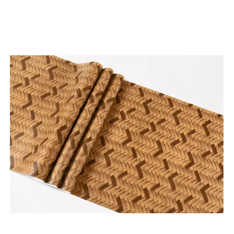 Simulated Straw-Woven Bamboo-Woven Wallpaper Living Room Vintage Cafe Bar Pure Color Wallpapers for Bedroom Home Decoration