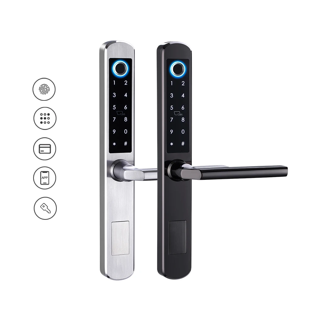 Cerradura Electrica Con Wifi Price Smart Fingerprint Lock Touch Keypad Narrow Profile Aluminum Door For Wood Door