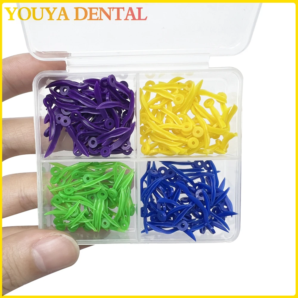 

4 Sizes Disposable Dental Tooth Gap Wedges with End Circular Holes Plastic Wedge Medical Tools Dentistry Oral Care Accessories