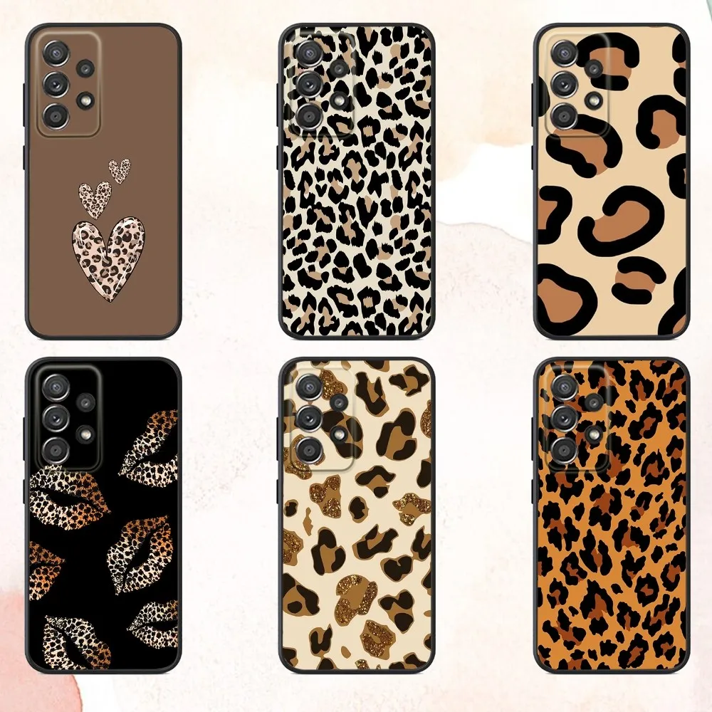

Fashion Leopard Print Phone Case For Samsung S25,S24,S21,S22,S23,S30,Ultra,S20,Plus,Fe,Lite,Note,10,9,5G Black Cover