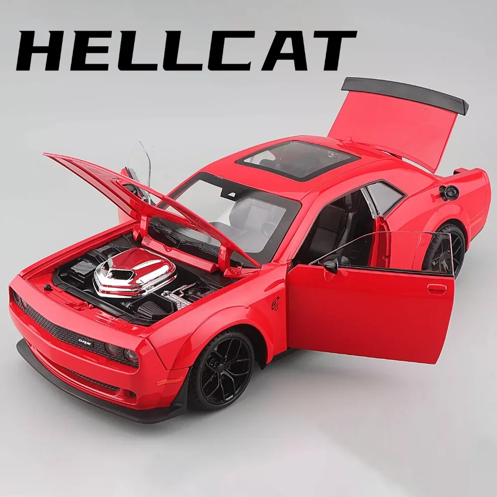 1:18 Size Hellcat 720S Model Sports Car Toy Music Light Alloy Diecast Doors Opened Vehicles Models Toys Home Decor Decoration