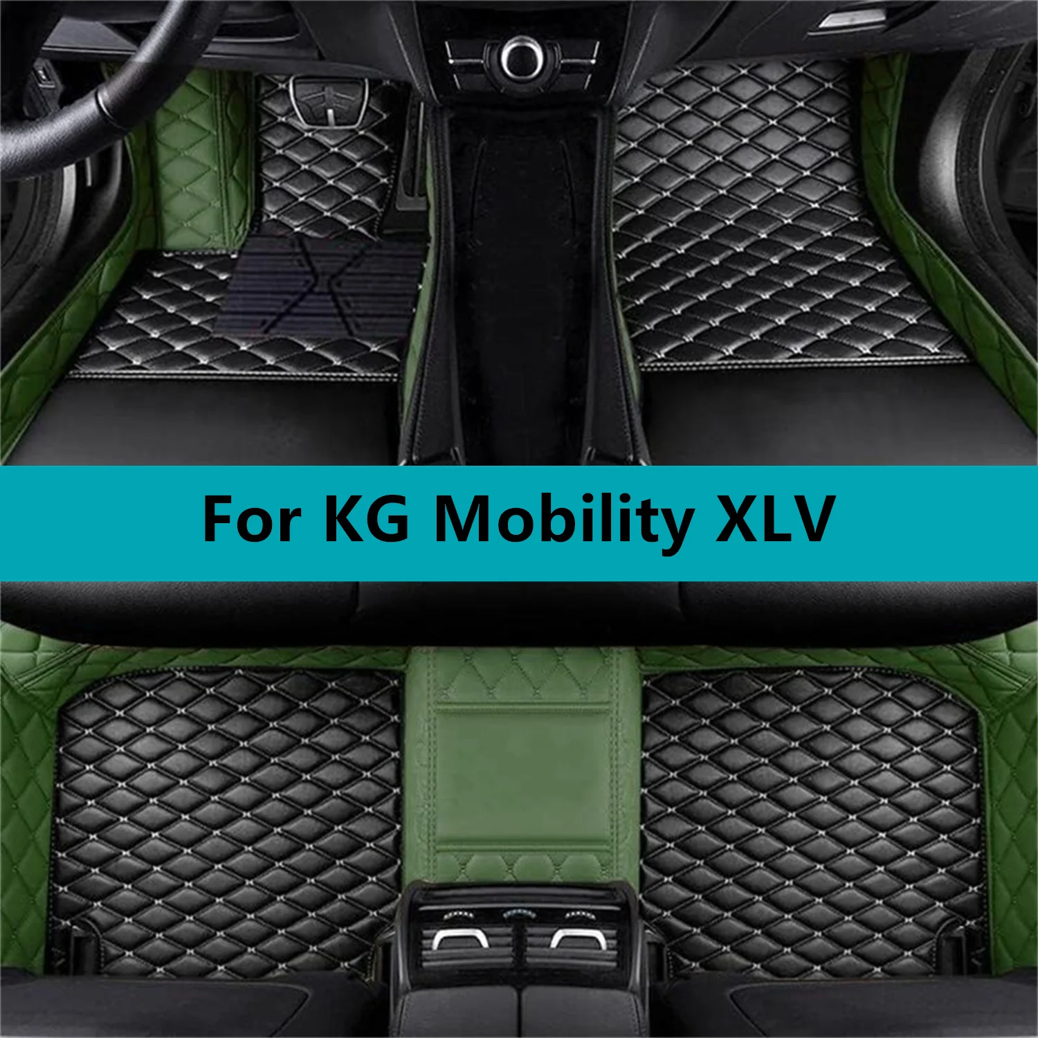 

Artificial leather Car Floor Mats For KG Mobility XLV 2023 2024 2025 All Weather Waterproof Car Floor Mats