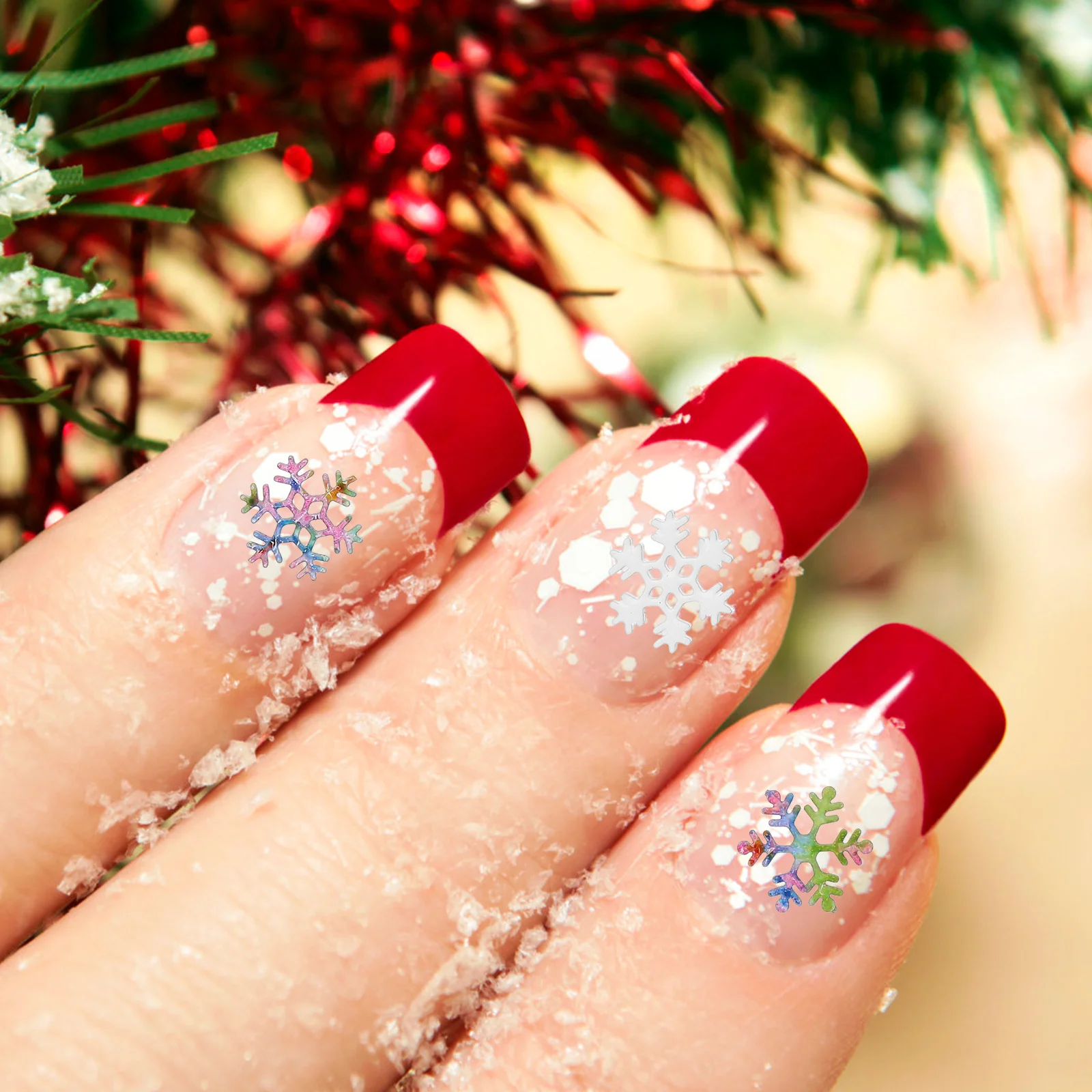 

3 Boxes Christmas Nail Art Glitter Sequins Snowflake Nail Decoration DIY Manicure Ornament Party Festival Wedding