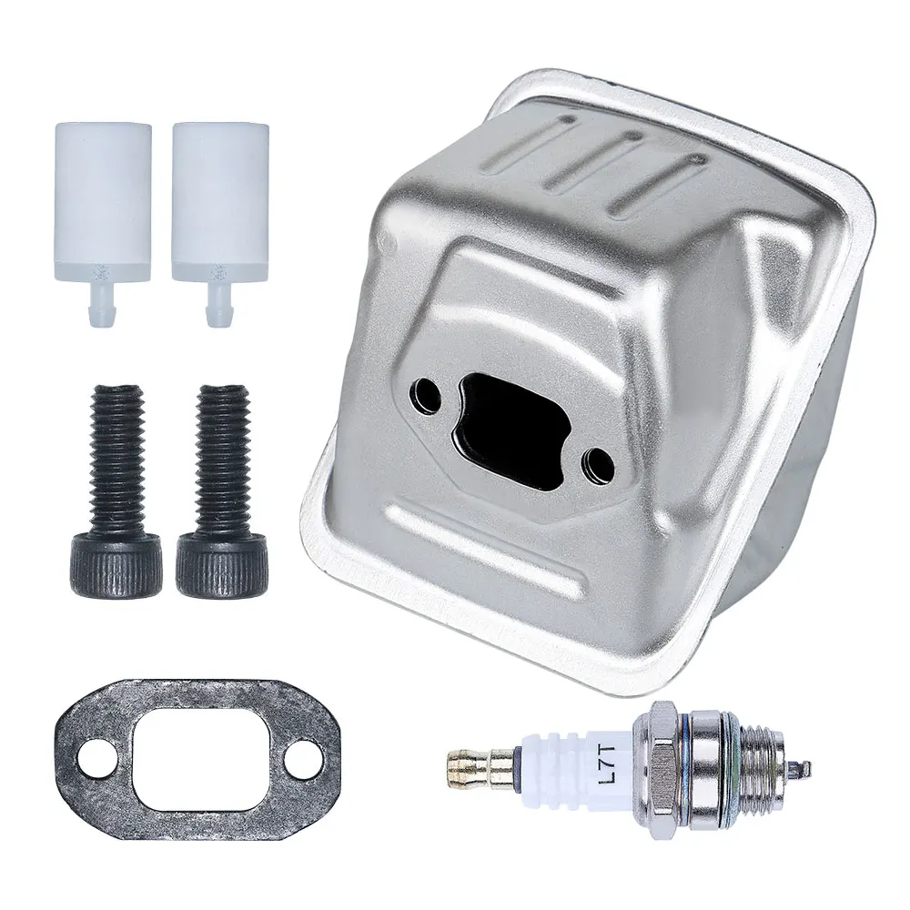 Kit de filtre à carburant à vis de silencieux pour Husqvarna, bougie d'allumage, tronçonneuse Jane, pièces de rechange, OEM 450, 445, 445e W, 544147702