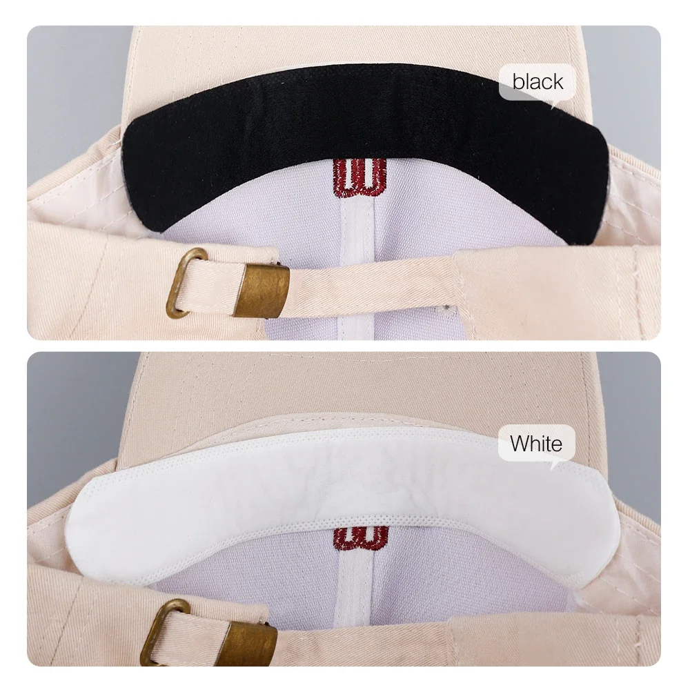 10/20/30pcs Invisible Hat Sweat Absorber Stickers Women Men Sports Anti-dirt Strips Cap Black White Tape Hat Reducer Liner Pad image 2