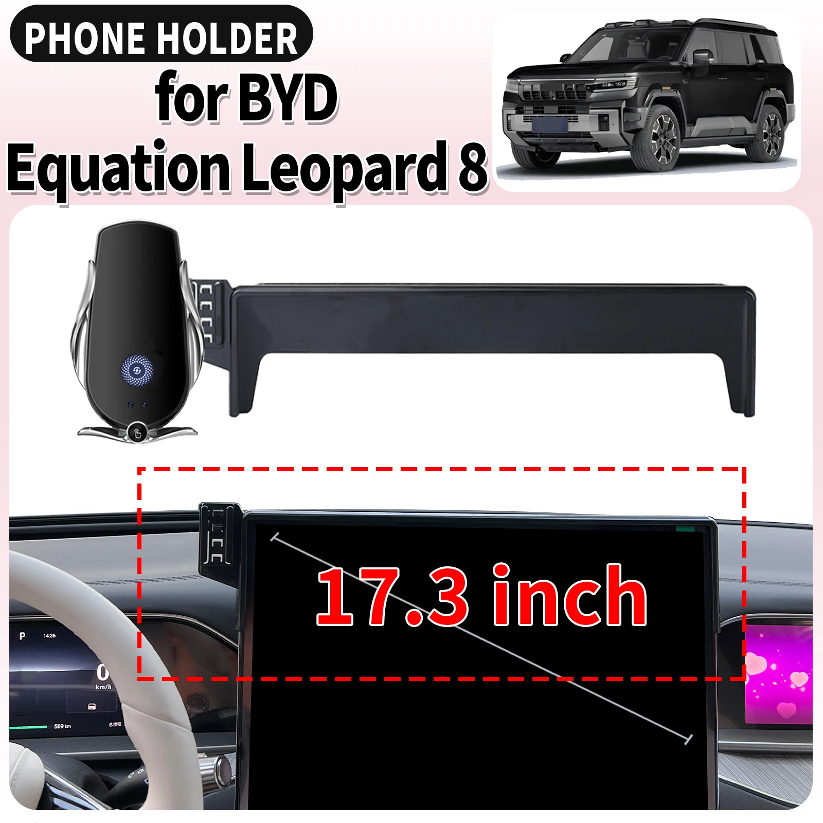 

fit for BYD Equation Leopard 8 2025 2024 Screen Base Mount Phone Holder Dedicated Clip-On Navigation Bracket Car​​ accessoires
