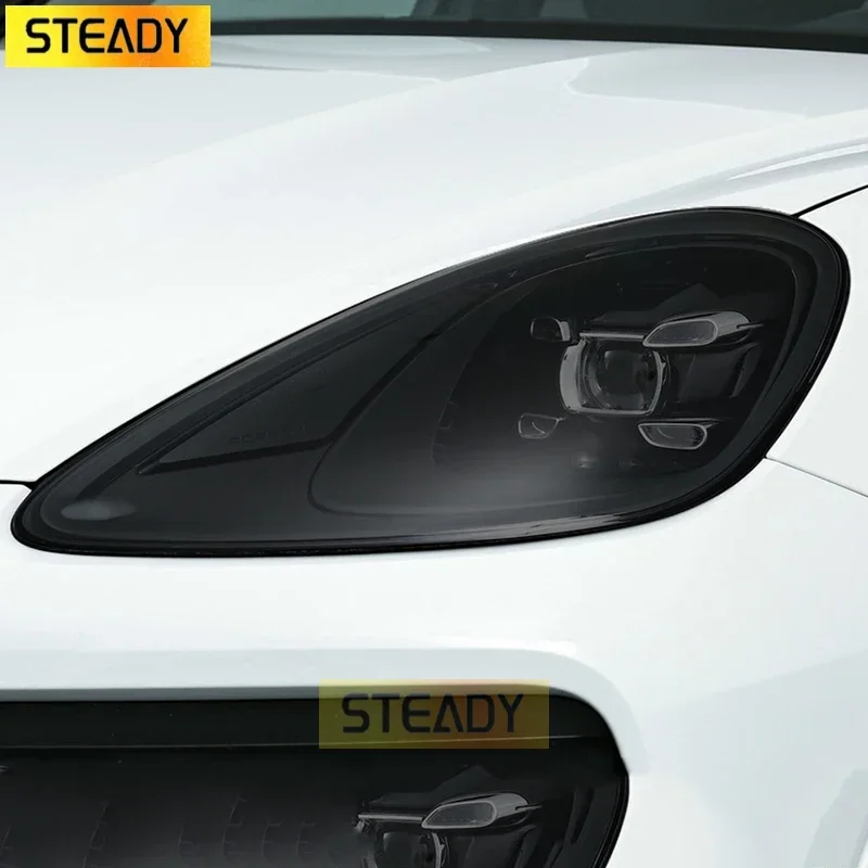 

Car Headlight Protective Film Taillight Transparent Black TPU Sticker For Porsche Cayenne 2019 2020 2011-Present 958 Accessories