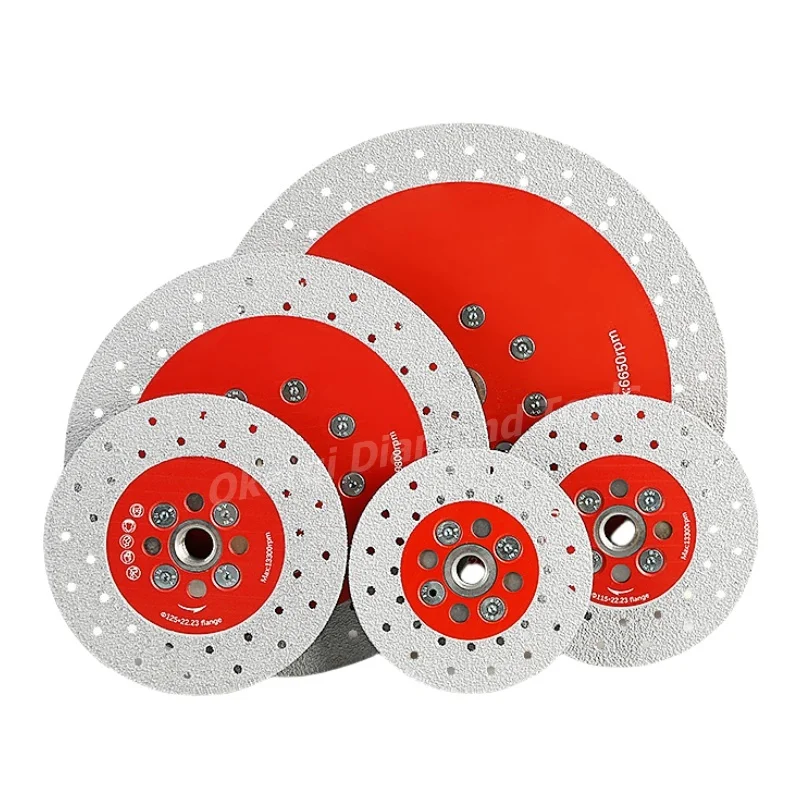 

100/115/125/180/230mm Diamond Cutting Grinding Disc Double Side Vacuum Brazed Diamond Blade for Marble Ceramic Tile Quartz Alloy