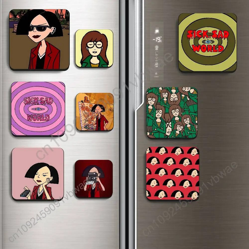 

cool Jane Lane Daria Morgendorffer Black Square Plastic Fridge Magnet for Magnetic Sticker No Trace Left Durable Smooth Textured