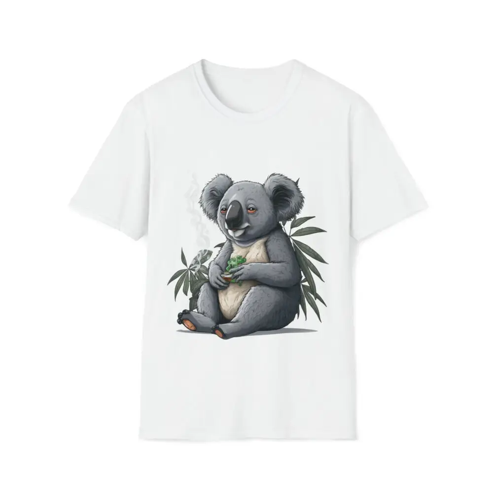 Hippie Stoner Koala Bear Shirt  Weed Smoking Tee Bong Shirt High Quality 100%Cotton Short Sleeve