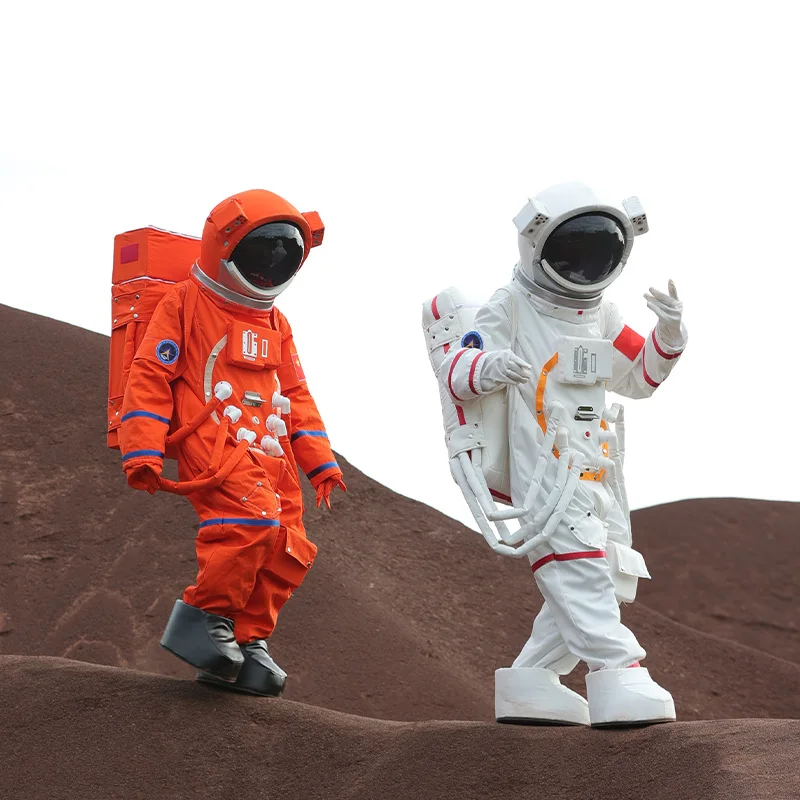 

Astronaut Space Suit Cartoon Doll Costume Headset People Wear Walking