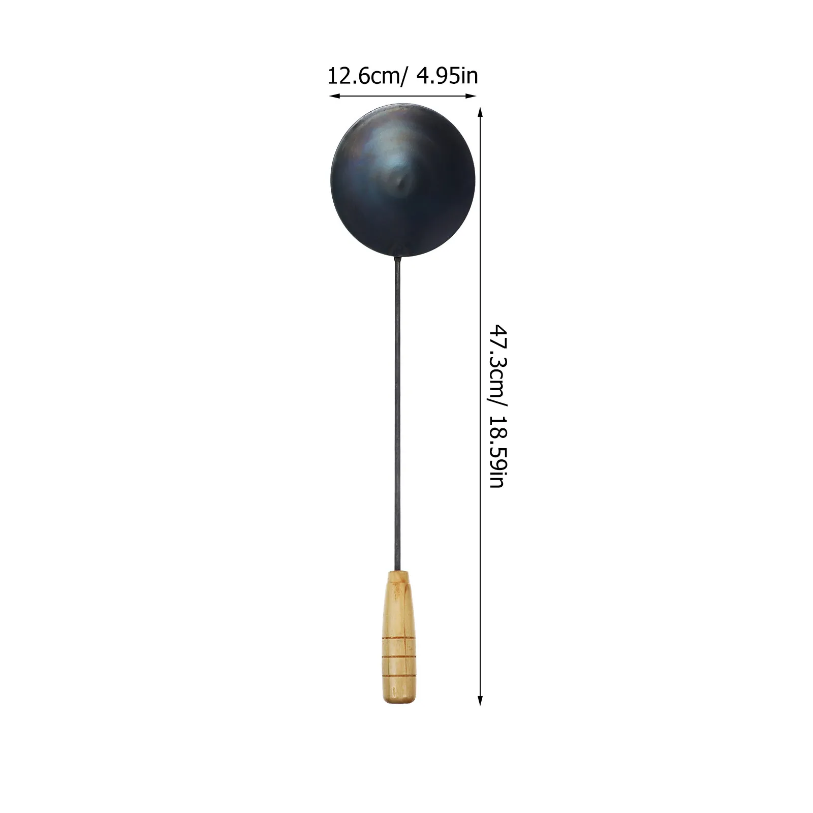 Wrought Iron Cake Frying Spoon Nonstick Oil Cake Scoop Ergonomic Long Handle Kitchen Utensil for Pancakes Scallion Oil Cakes