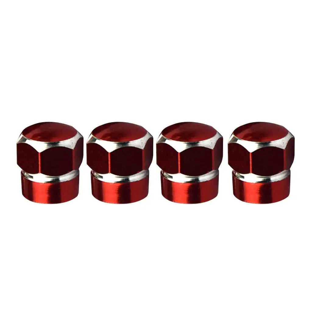 Aluminum Hexagon Valve Stems Caps Lightweight Metal Tire Valve Dust Covers Universal for Car Tire Protection