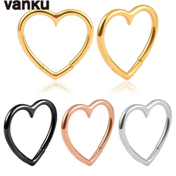 Vanku 2pcs 5mm Magnet Heart Shape Ear Weight Hanger Plug Earring Taper Stretcher Gauge Expander Piercing Body Jewelry Expander