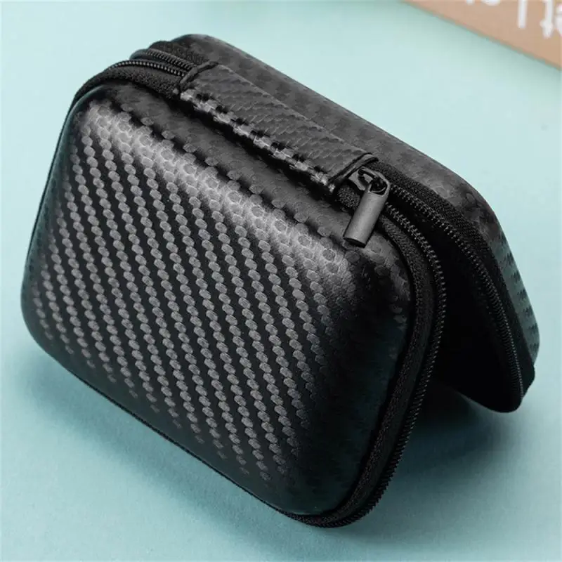 Portable Mini 3C Hard Shell Digital Gadgets Storage Bag Artificial Leather Earphone Charger Case Data Cable U Disk Organizer