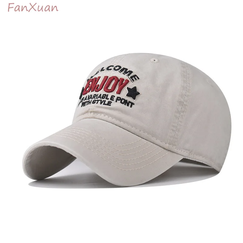 

letters emrboidery baseball cap for men women cotton washed soft top hats unisex