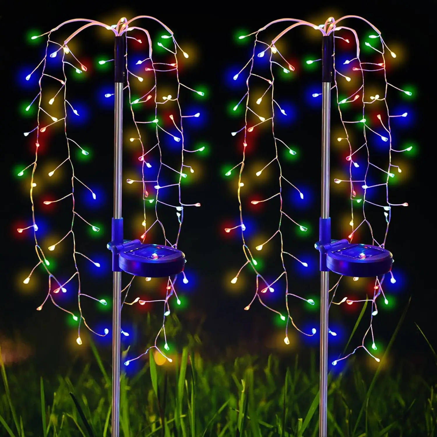 100/120/160 LED Solar Power Firework Lights Garden Decoration Fairy Lights Waterproof Outdoor Dandelion Lawn Lamp Patio Garden