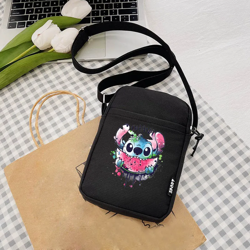 Disney-Bolso de hombro de Lilo & Stitch para mujer, bandolera bonita de lona para compras al aire libre, 2024