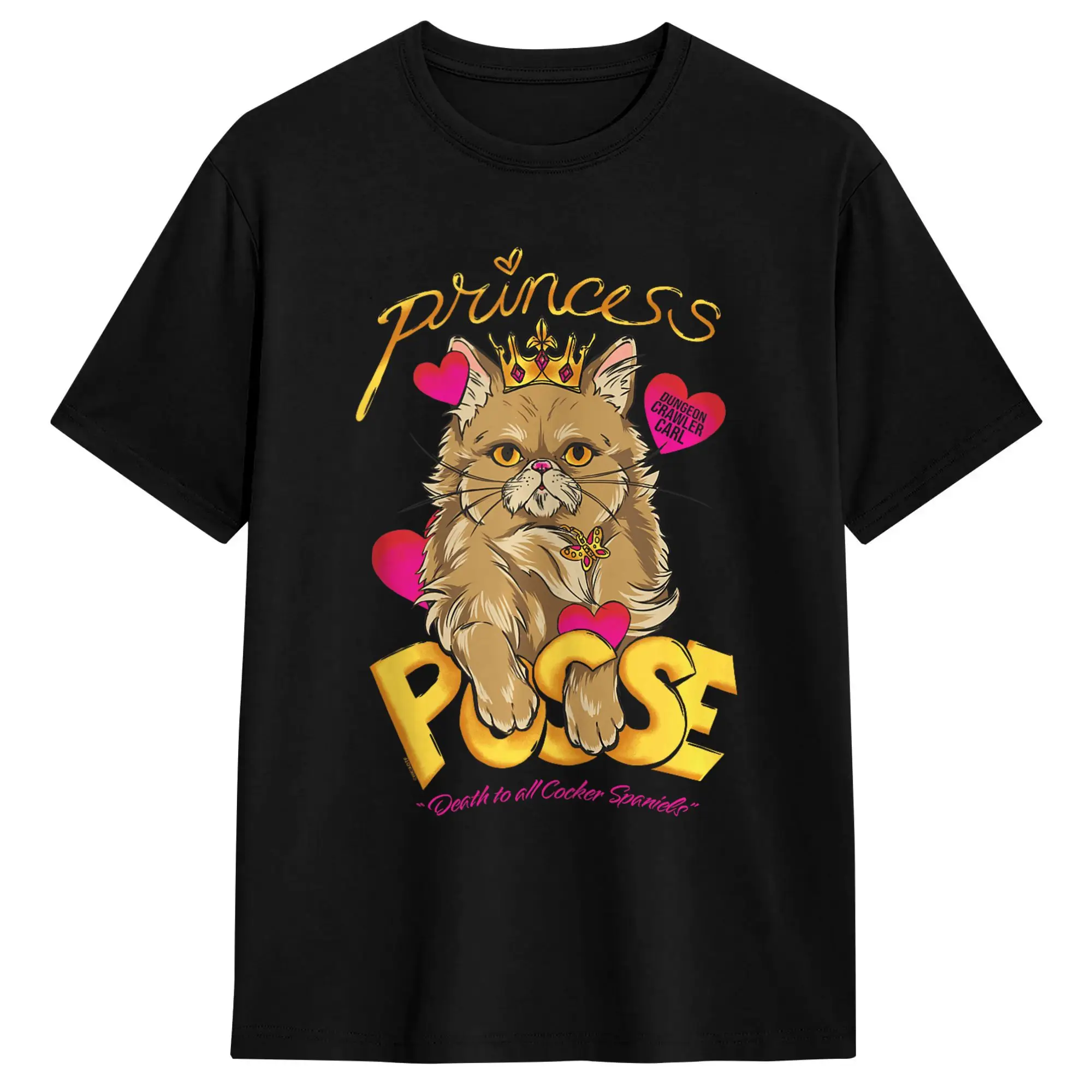 DCC Princess Posse Donut Illustration and Hearts Book Cotton T Shirt For Men's Beach  Streetwear T-Shirts O Neck Trending Tees