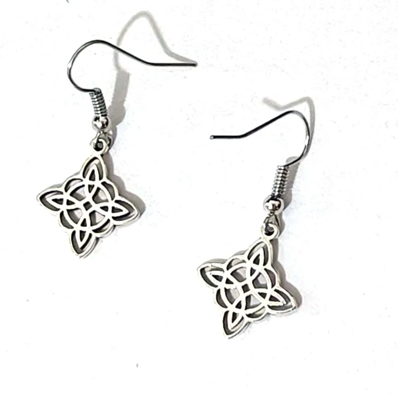 1pair Irish Witch Knot Elegant Women's Witchcraft Lucky Talisman Celtic Knot Earring for women