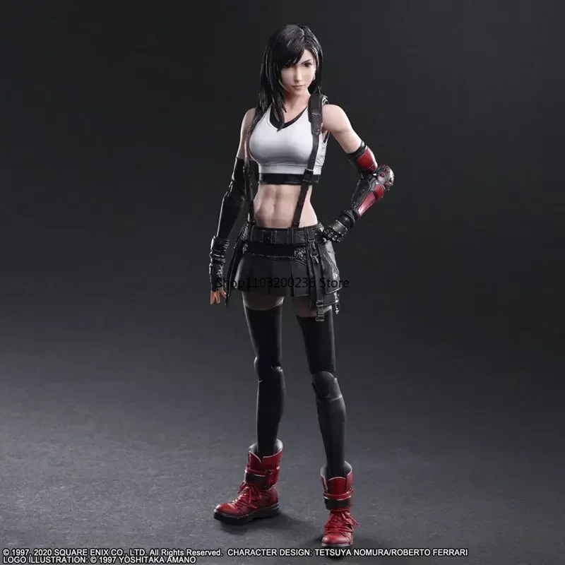 Original SQUARE ENIX PLAY ARTS Final Fantasy VII Tifa Lockhart Remake Action Figures Active Joint Model Collectibles Gift