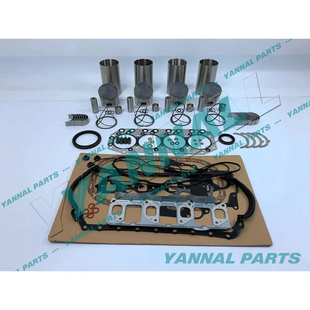 For Mitsubishi ME995590 Cylinder Liner Kit With Gasket Set Bearing 4M40 Excavator Engine Parts