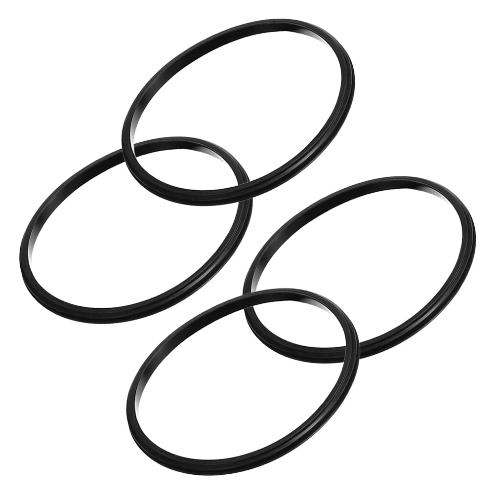 

4 Pcs Silicone Sealing Rings for Bottles Cups Leak Proof Travel Bottle Supplies Black Round Seal Replacement Parts