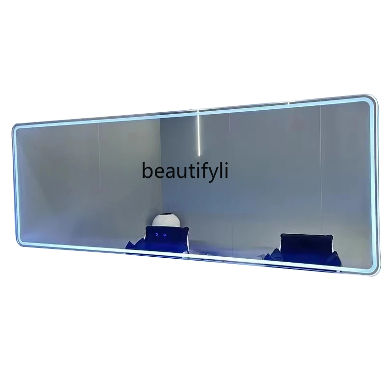 Hair Styling Station Hair Salon Chase Mirror Horizontal Wall with Light Smart Integrated Single and Double-Sided Beauty