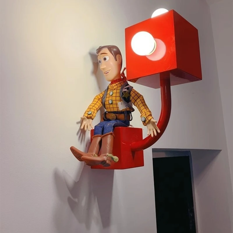 

Bedside wall lamp Bauhaus, space age medieval red children's room bedroom