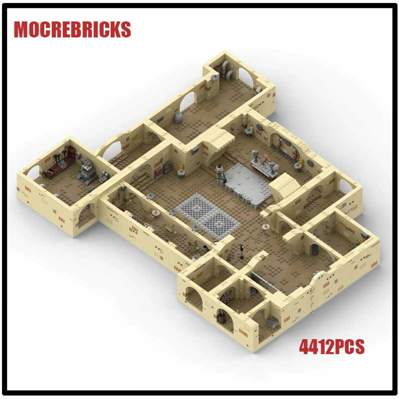 

MOC-177564 Звездный фильм модульный пустынный дворец Hutts замок технология Архитектура DIY строительные блоки игрушки наборы детские Кирпичи подарок