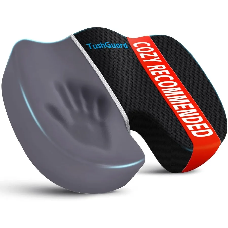 

Memory foam seat cushion for office chair with nonslip base provides superior support and relief from coccyx sciatica and tailb