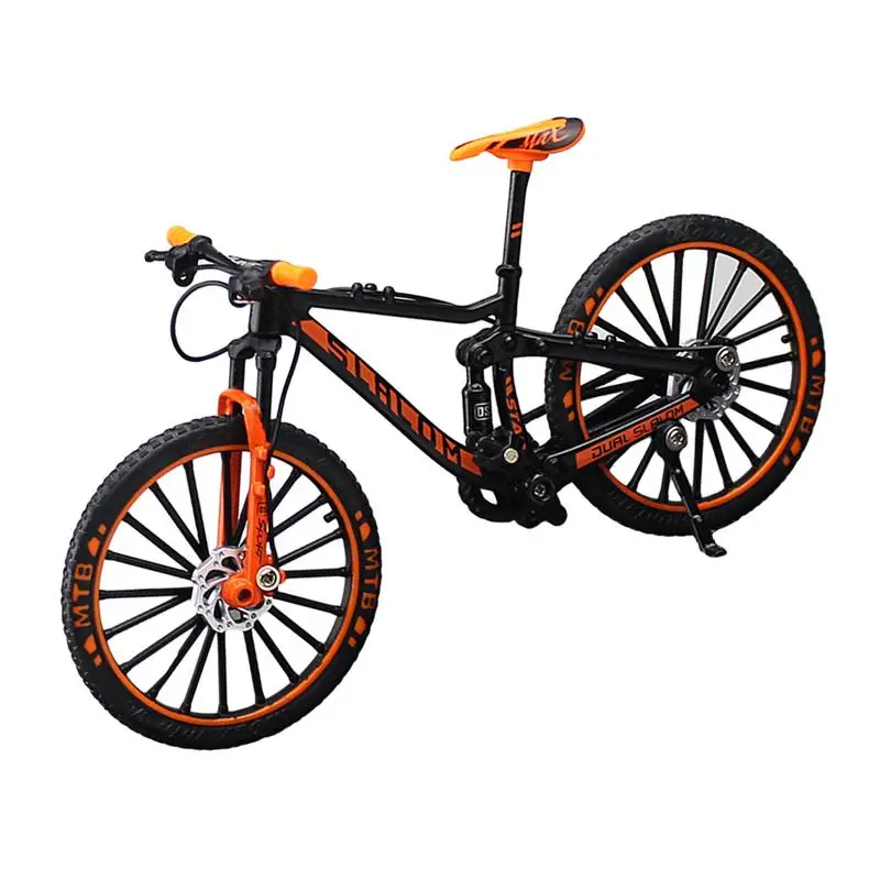 

Mini Alloy Bicycle Model Diecast Metal Finger Mountain Bike Racing Toy Bend Road Simulation Collection Toys For Children