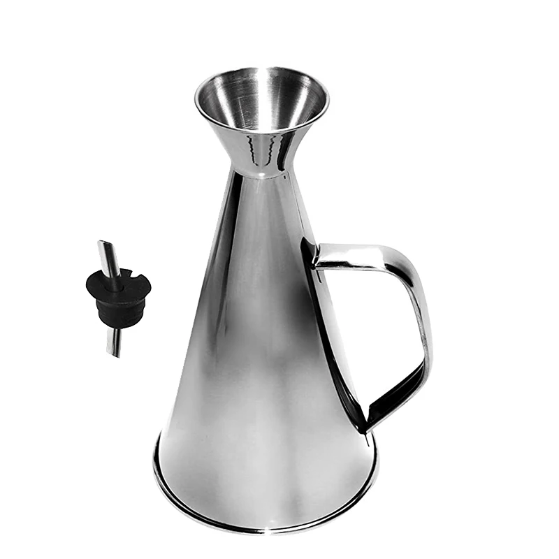 

P4-500Ml Stainless Steel Non Drip/No Mess Olive Oil Dispenser,Kitchen Oil/Vinegar Pot-Easy To Clean And Leakproof