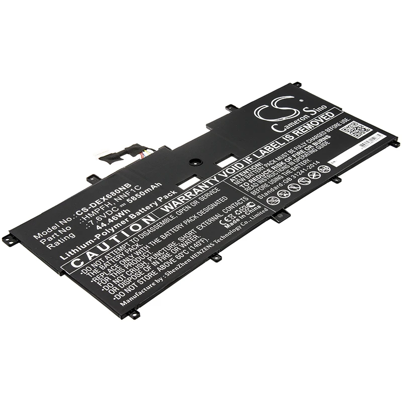 CS 5850mAh/44.46Wh battery for DELL N003X9365-D1516FCN,N006X9365-D1726QCN,XPS 13 9365,9365 2-in-1,HMPFH,NNF1C