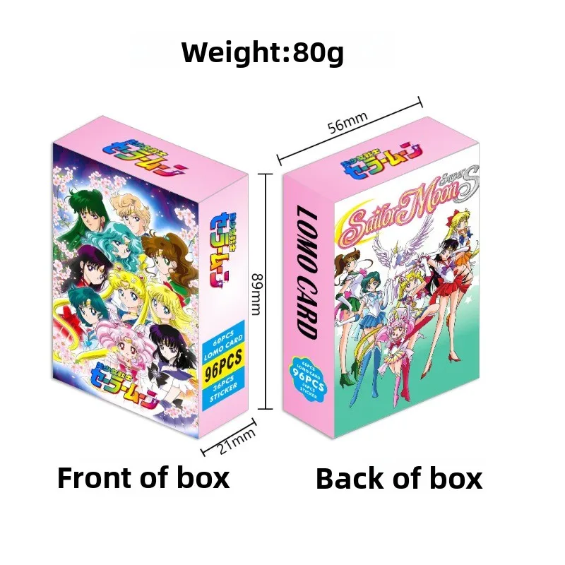 Новинка, периферийные устройства в стиле аниме «Сейлор Мун 96, двусторонняя маленькая карточка ЛОМО», игра-закладка в штучной упаковке для детской карточной игры