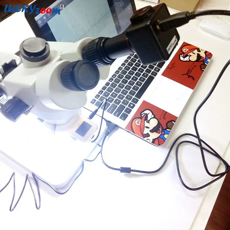 5MP USB Cmos Camera Electronic Digital Eyepiece Microscope Camera 0.5X C-mount Len Adapter For Binocular Trinocular Microscopio