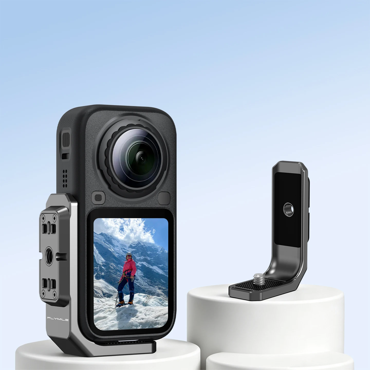 Horizontal Mount Bracket for Insta360 X6,Aluminum Alloy Bracket Quick-Release Horizontal Action Mount for X6 Camera Mounts Clamp