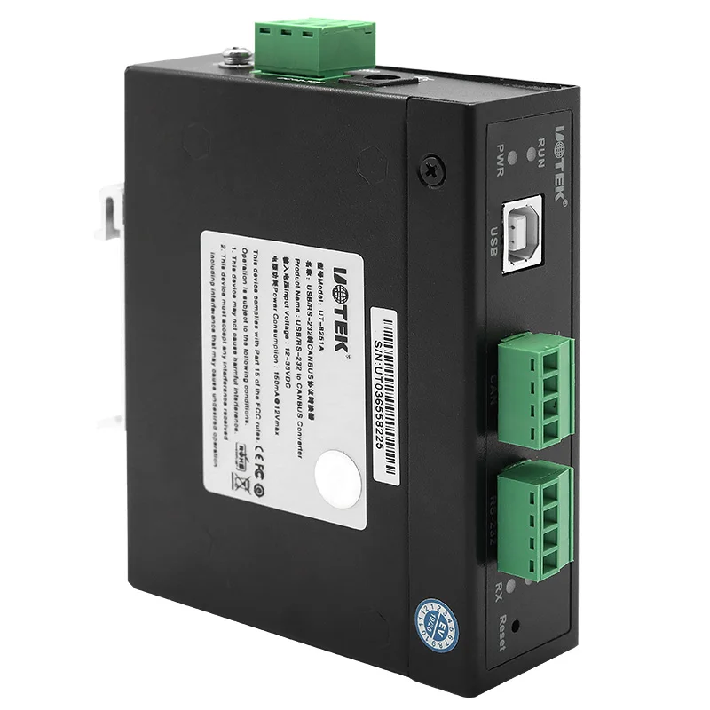 UOTEK USB Can 2.0 Protocol RS232 to CAN BUS Converter USB-B RS-232 Serial Adapter Industrial Grade Connector UT-8251A