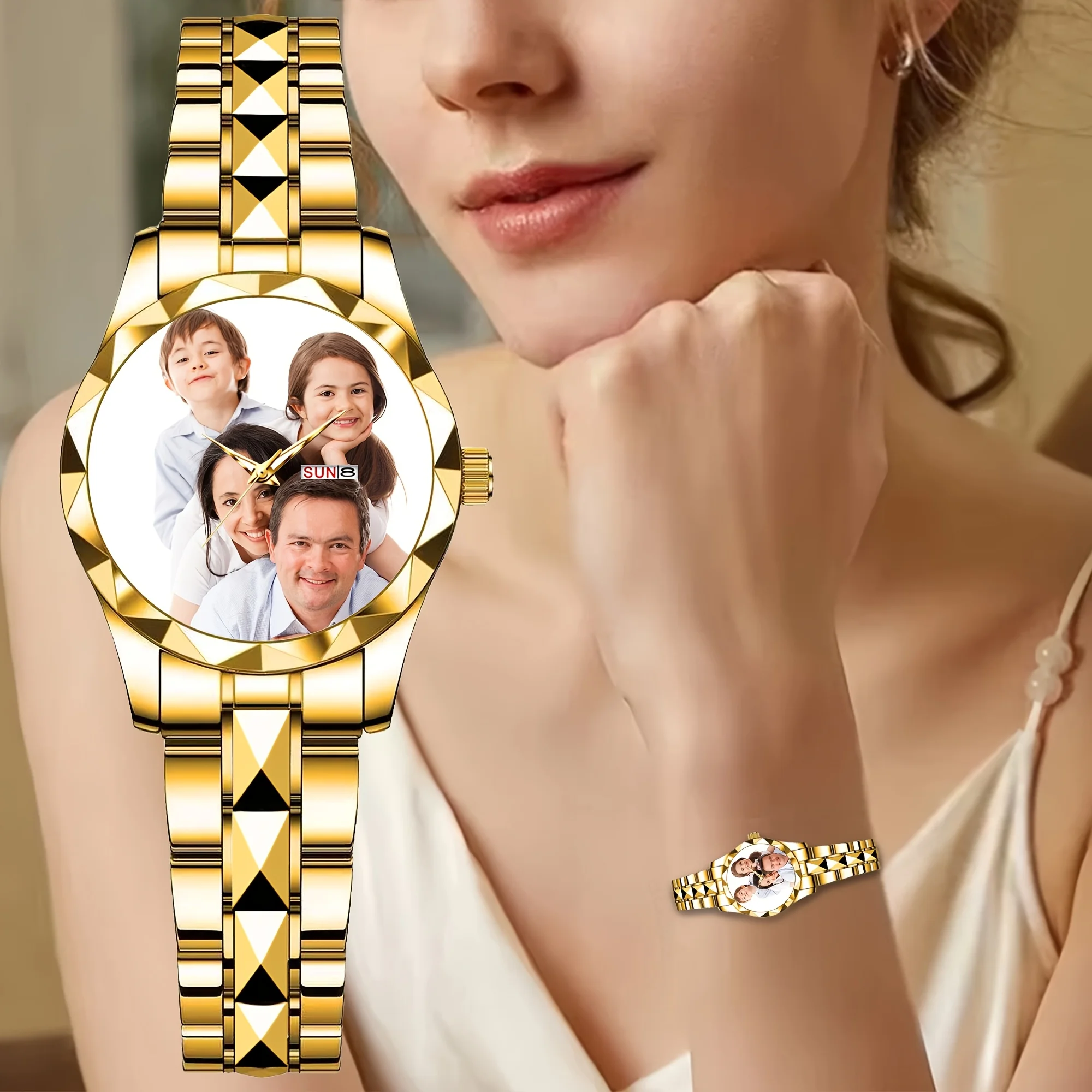 Personalized Watches with Custom Images: Luxury Women's Bracelet Watches, Water-Resistant Quartz Timepieces Reloj Mujer Montre