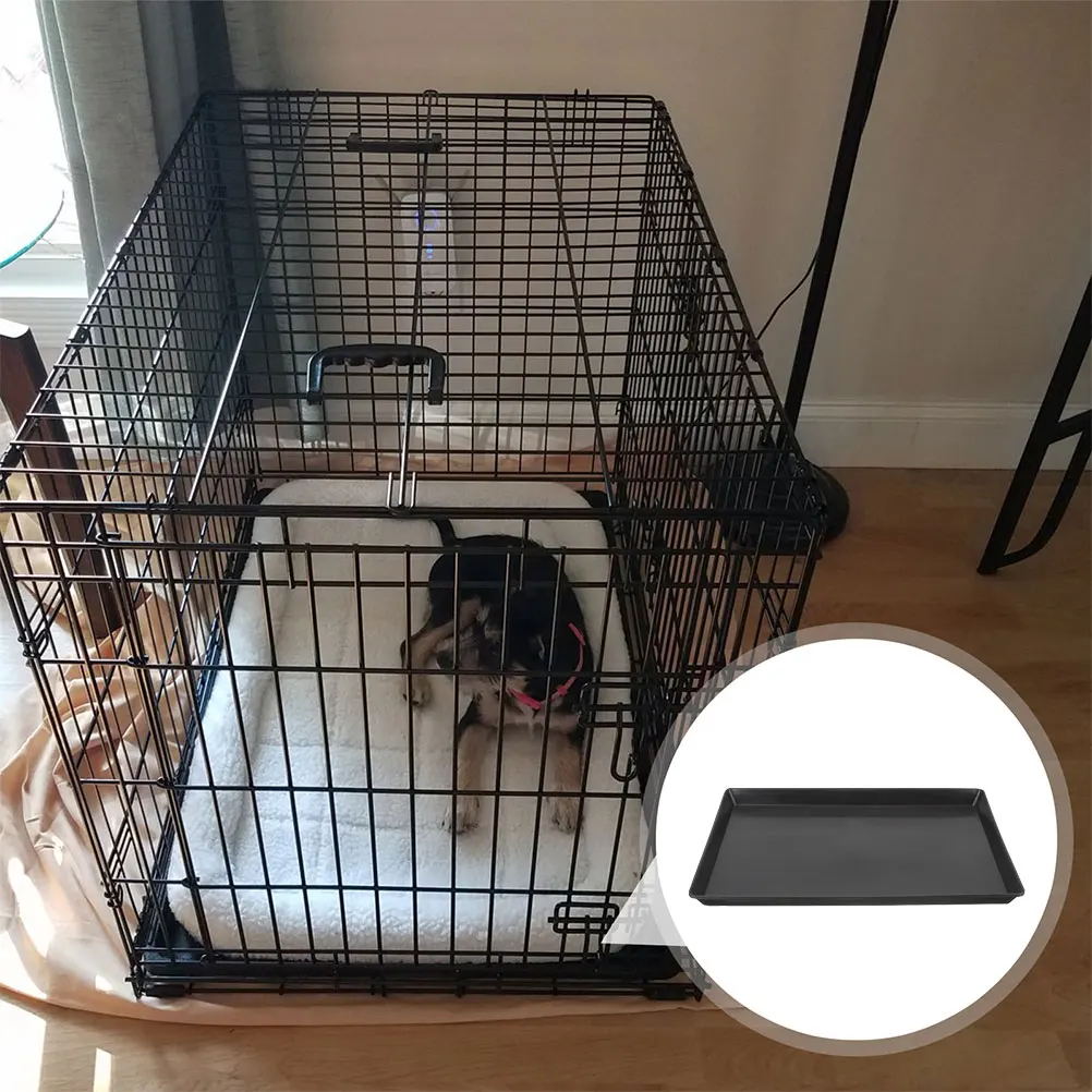 

Dog Cage Pet Tray Bird Crate Kennel Replacement Pads for Cages Black Pets Bottom
