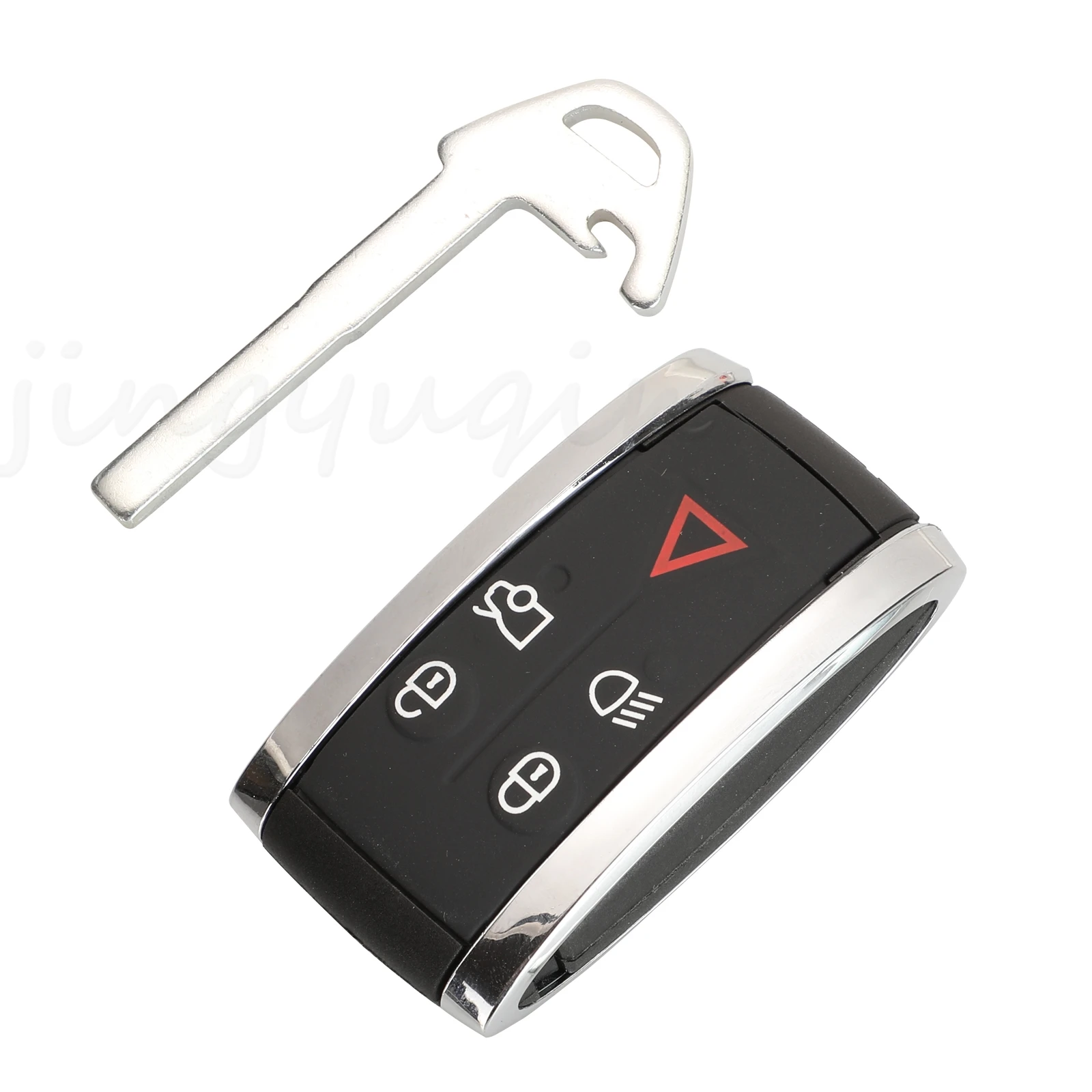 5 Botões Remoto Do Carro Inteligente Keyless Fob Caso Shell w/ Uncut Lâmina Chave Para Jaguar XF XK XKR X-Type S-Type 2007 2008 2009 2010 2012