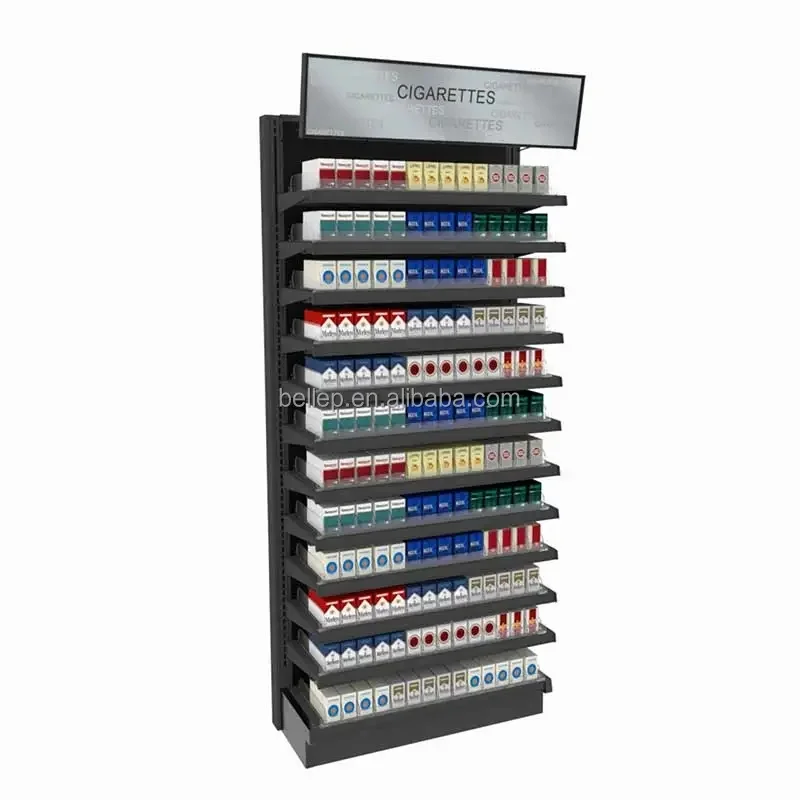 custom.Custom Supermarket Metal Shelves Wall Display Rack Convenience Stores , Adjustable Shelves